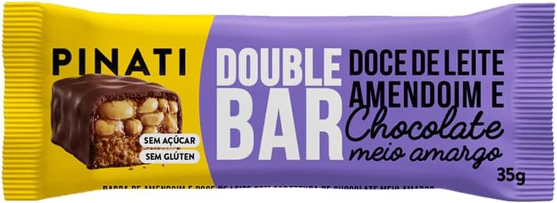 Barra Pinati Duo Doce de Leite e Amendoim com Chocolate Meio Amargo 35g
