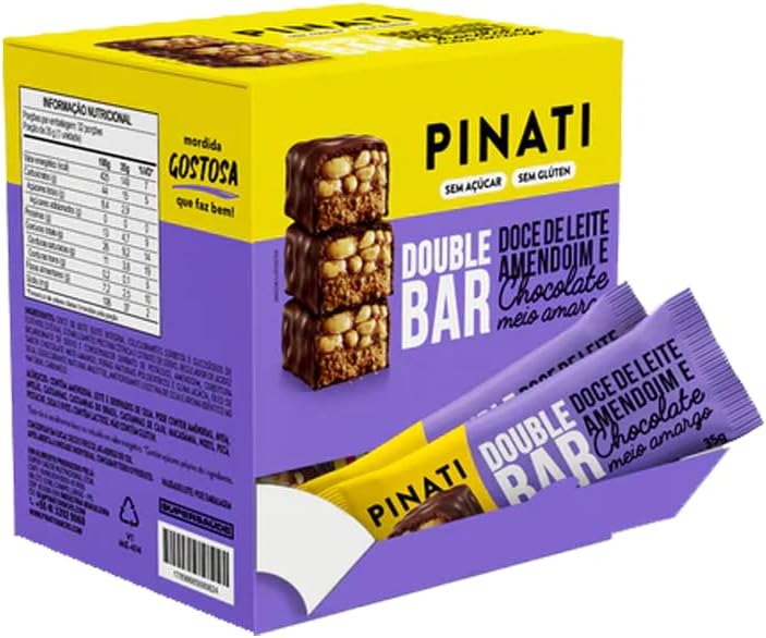 Barra Pinati Duo Doce de Leite e Amendoim com Chocolate Meio Amargo 35g