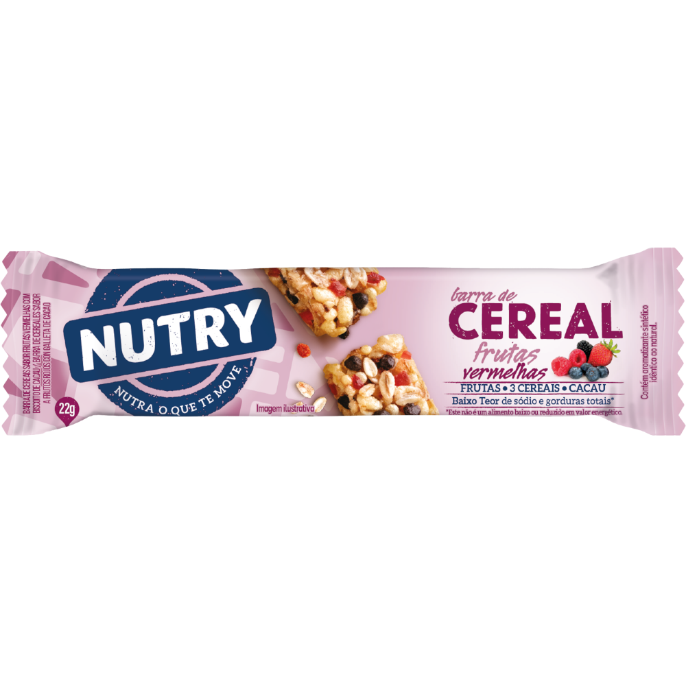 Barrinha de Cereal Nutry Frutas Vermelhas 24x22g
