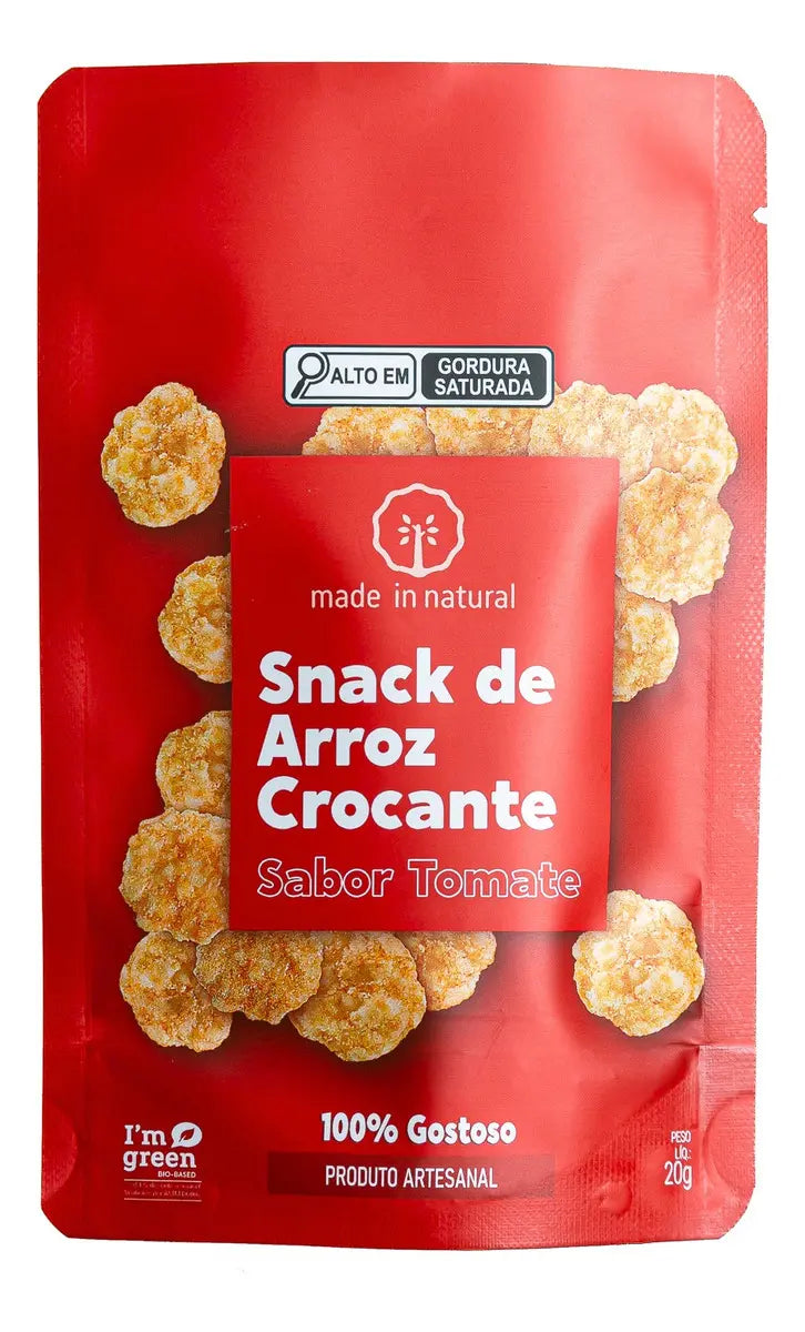 Snack Biscoito de Arroz Sabor Tomate Especial - 12X20G