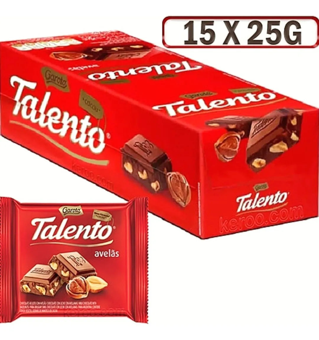 Chocolate Mini Talento Garoto Avelãs 15 x 25 g