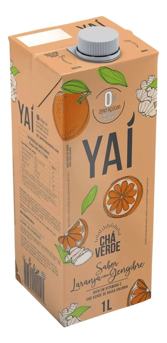 YAI CHÁ VERDE LARANJA C GENGIBRE 1L