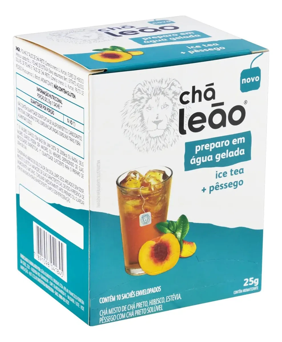 Chá Leão Ice Tea Pêssego 25 g Caixa com 10 Sachês