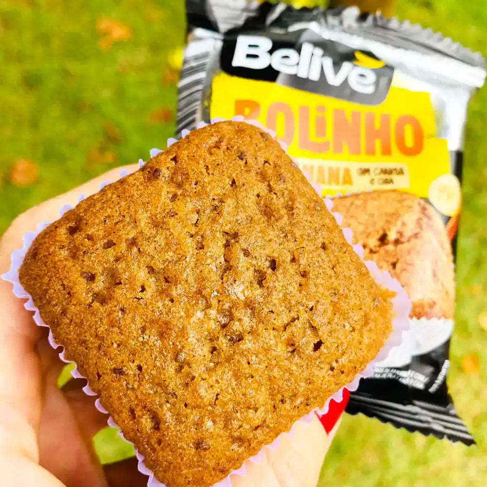 Bolinho de Banana Belive Sem Glúten, Açúcar e Leite 10 Unidades 40g