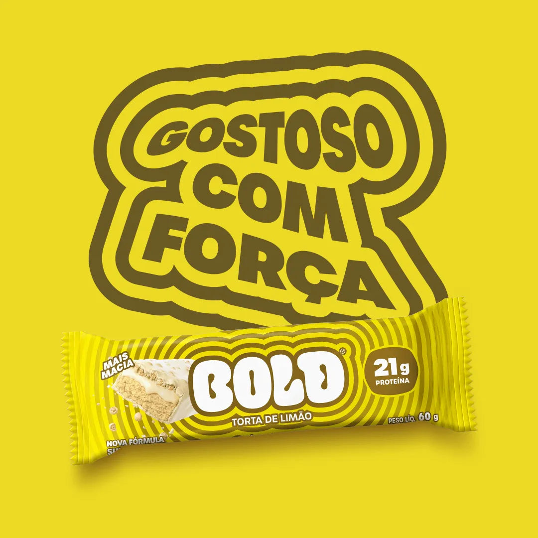 Barra de Proteína BOLD Torta de Limão 60g - Caixa com 12 Unidades