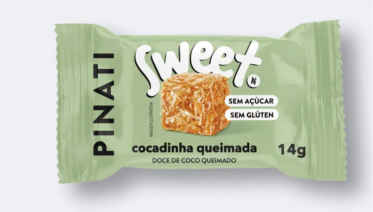 Cocadinha Queimada Pinati Sweet Zero Açúcar - Display com 24un