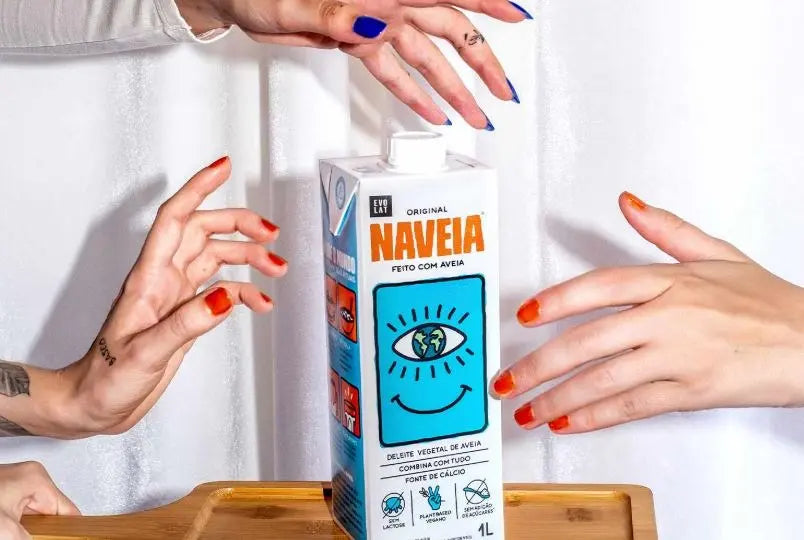 Fardo 12 Unidades Leite de Aveia Naveia Original 1L | Vegano, Sem Lactose, Sem Açúcar