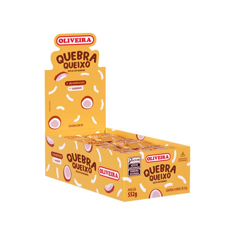 Coconut Quebra-Queixo Oliveira 552g - Box with 24 Units