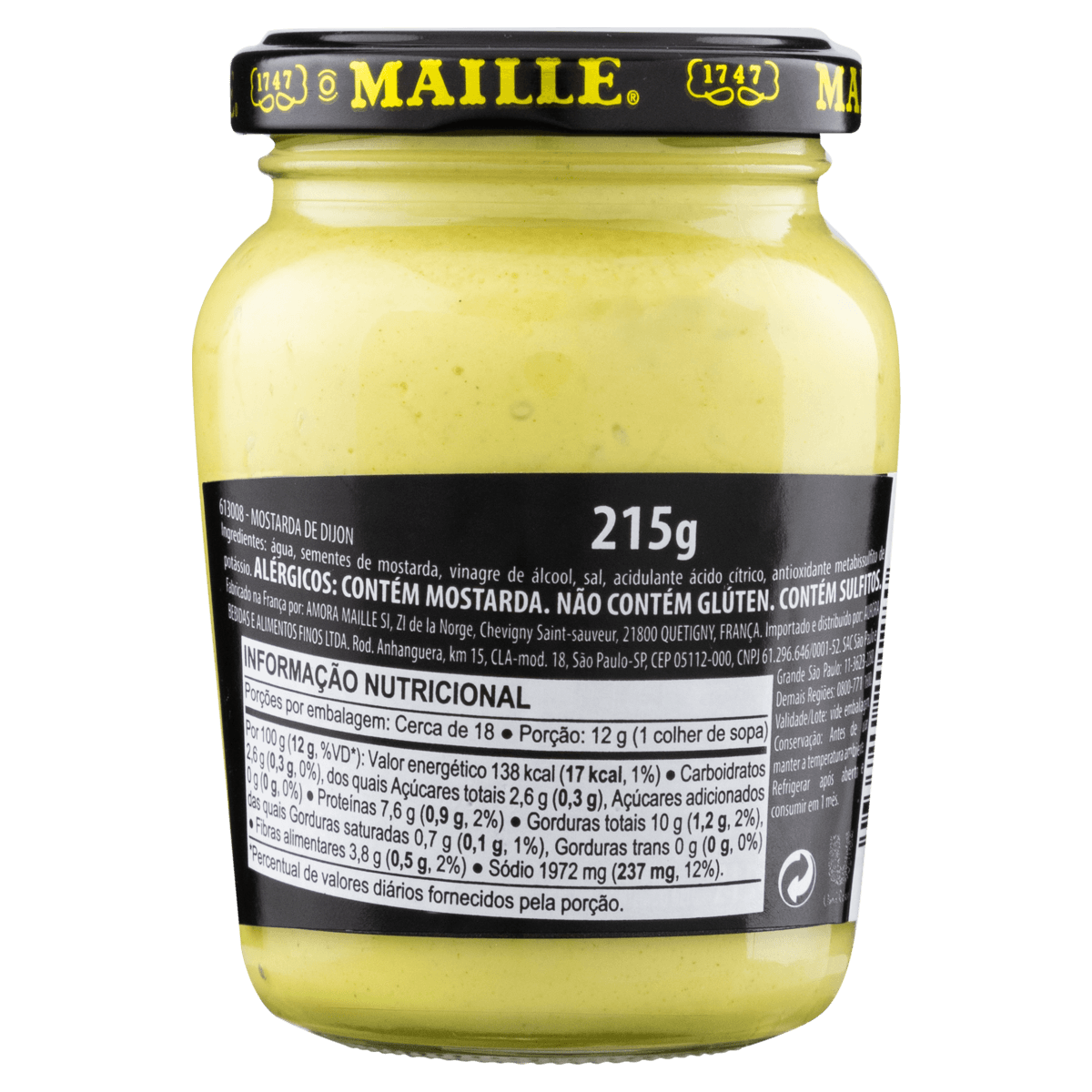 MOSTARDA DIJON ORIGINAL MAILLE 215G