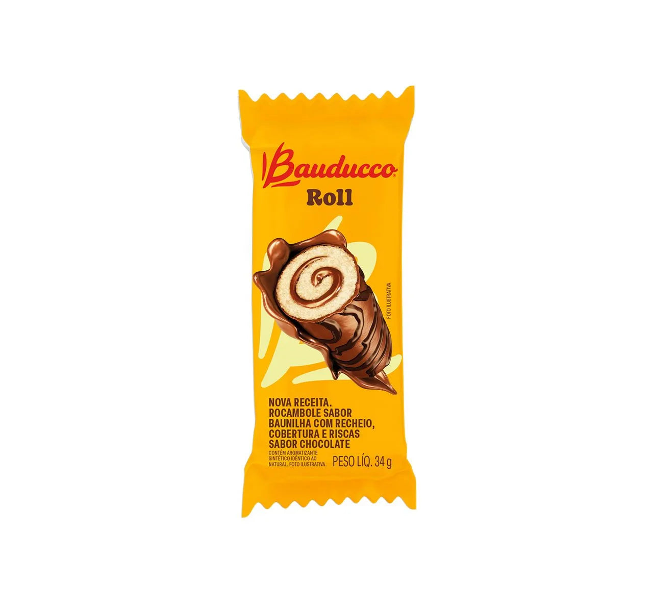 Bolo de Rolo Sabor Chocolate Bauducco 34g