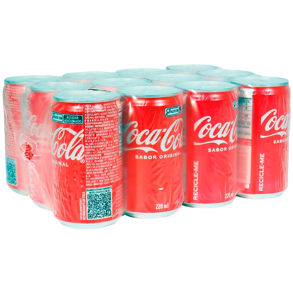 Refrigerante Coca-Cola Original 220 ml - 12 Unidades
