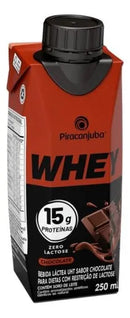 Bebida Láctea Piracanjuba Whey 15g Chocolate Zero Lactose - Caixa 12x250ml