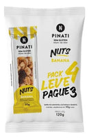 Kit Barra de Cereais Pinati Nuts Banana 4 x 30 g Sem Glúten