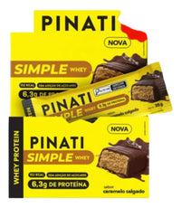 Barra de Proteína Pinati Simple Whey Chocolate Belga 35g - Caixa com 16 Unidades
