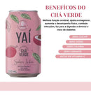 Pack 6 Latas Chá Verde Yaí Sabor Lichia - Sem Açúcar e Zero Calorias