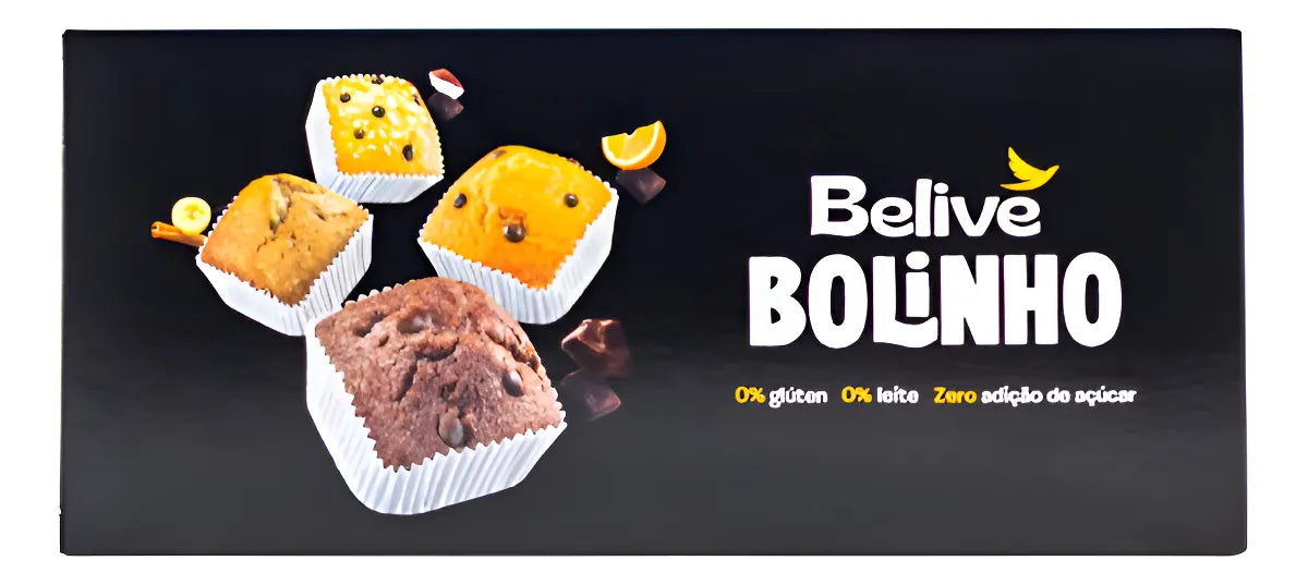 Bolinho BeLive Coco com Chocolate Zero Açúcar - Caixa 10x40g