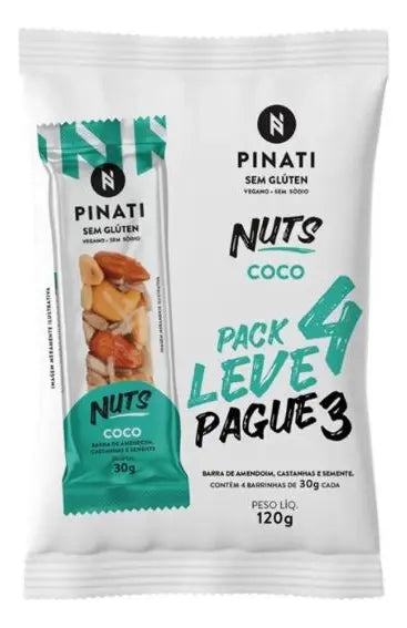 Amendoim Pinati Coco 4x30g