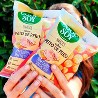 Caixa GoodSoy Snack Peito de Peru 20 x 25 g Sem Glúten Sem Leite Sem Lactose
