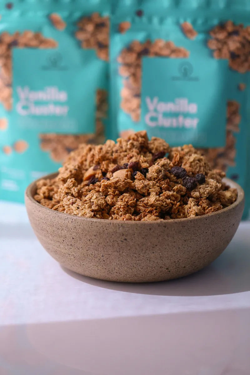 Granola Aglomerados de Baunilha Feitos Naturalmente - Pacote 800g