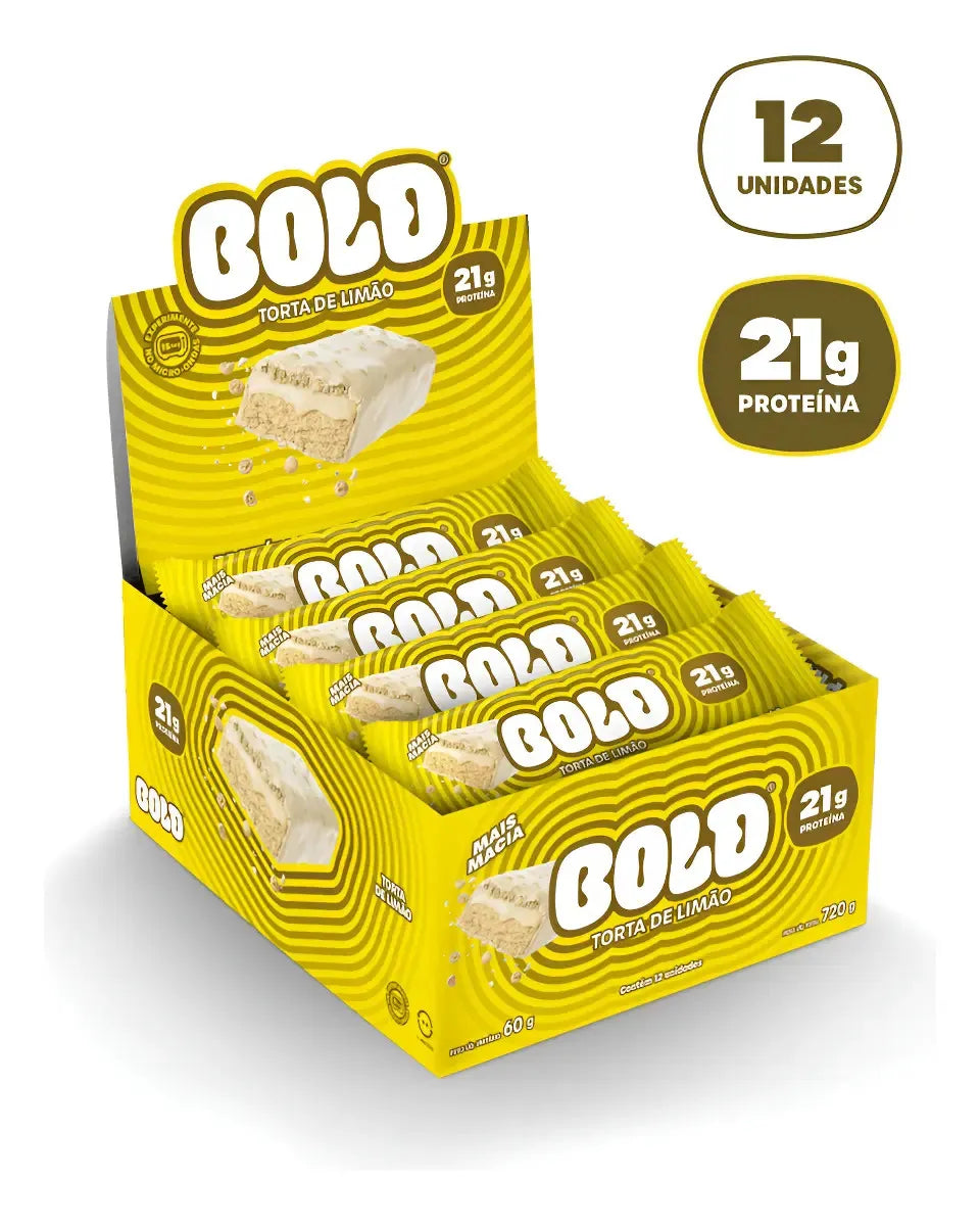 Barra de Proteína BOLD Torta de Limão 60g - Caixa com 12 Unidades