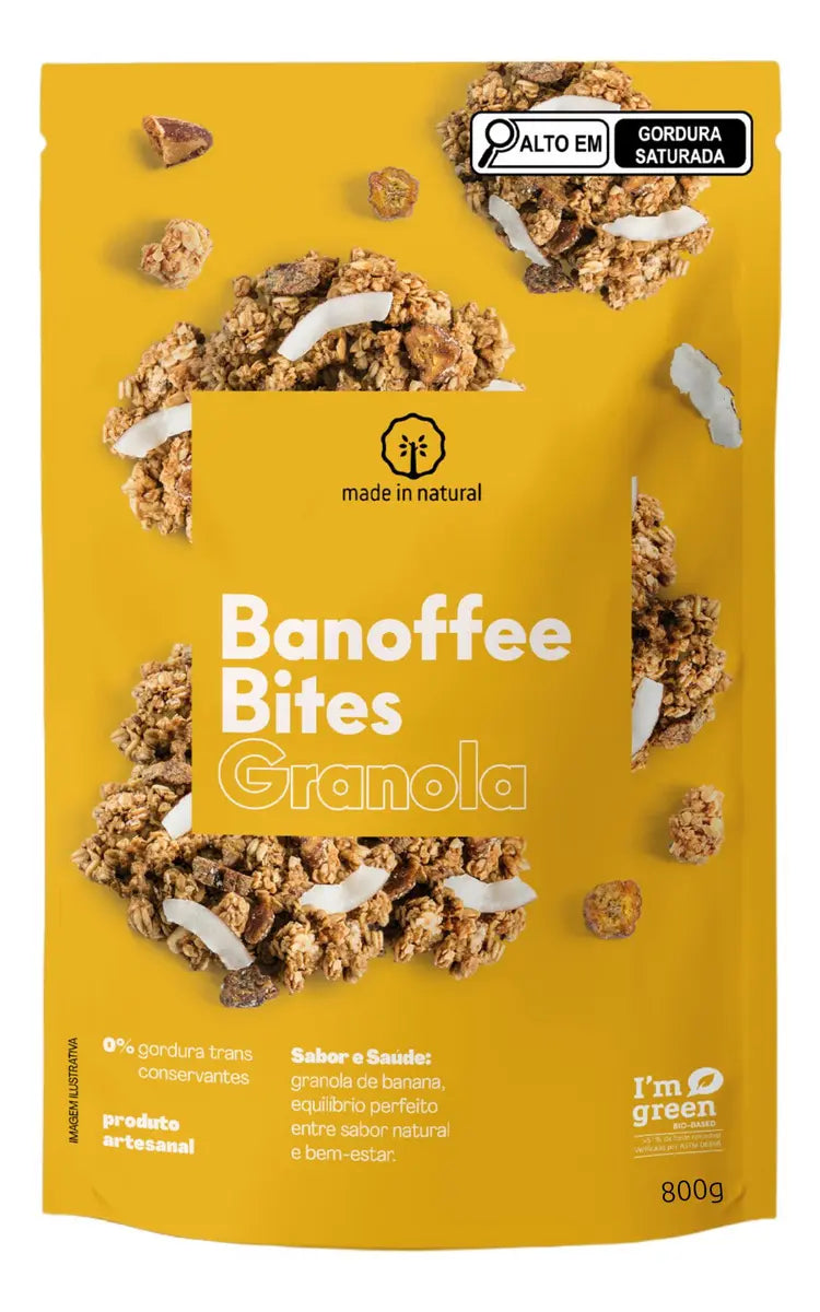 Granola Banoffee Bites Feita No Natural - Pacote 800g