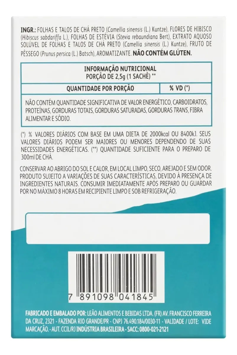 Chá Leão Ice Tea Pêssego 25 g Caixa com 10 Sachês