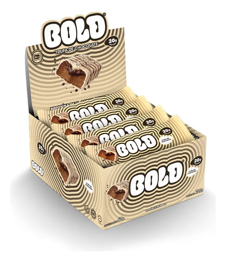 Barra de Proteína BOLD Trufa de Chocolate 60g - Caixa com 12 Unidades