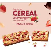 Barra de Cereal Nutry Morango com Chocolate 22g - Display com 24 Unidades