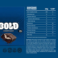 Barra de Proteína BOLD Cookies Black 60g - Caixa com 12 Unidades