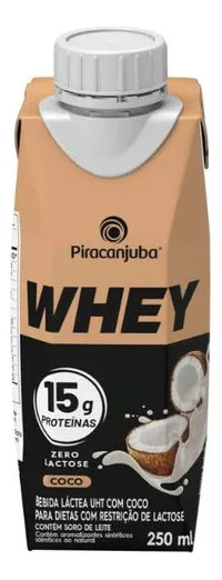 Bebida Láctea Piracanjuba Whey 15g Coco Zero Lactose - Caixa 12x250ml