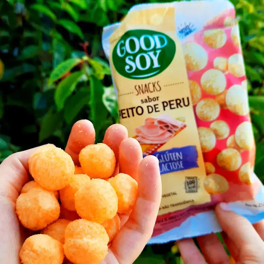Caixa GoodSoy Snack Peito de Peru 20 x 25 g Sem Glúten Sem Leite Sem Lactose