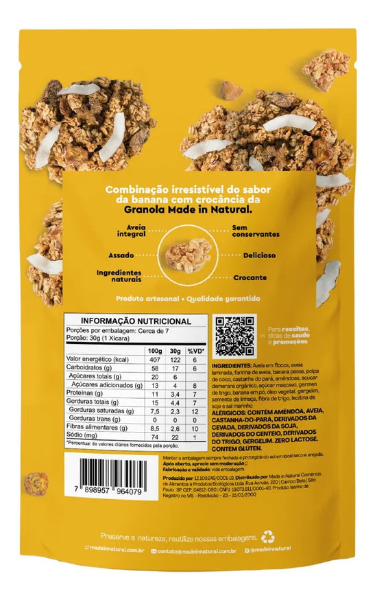 Granola Banoffee Bites Feita No Natural - Pacote 800g