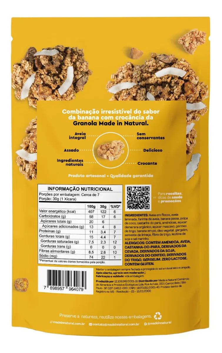 Granola Banoffee Bites Feita No Natural - Pacote 800g