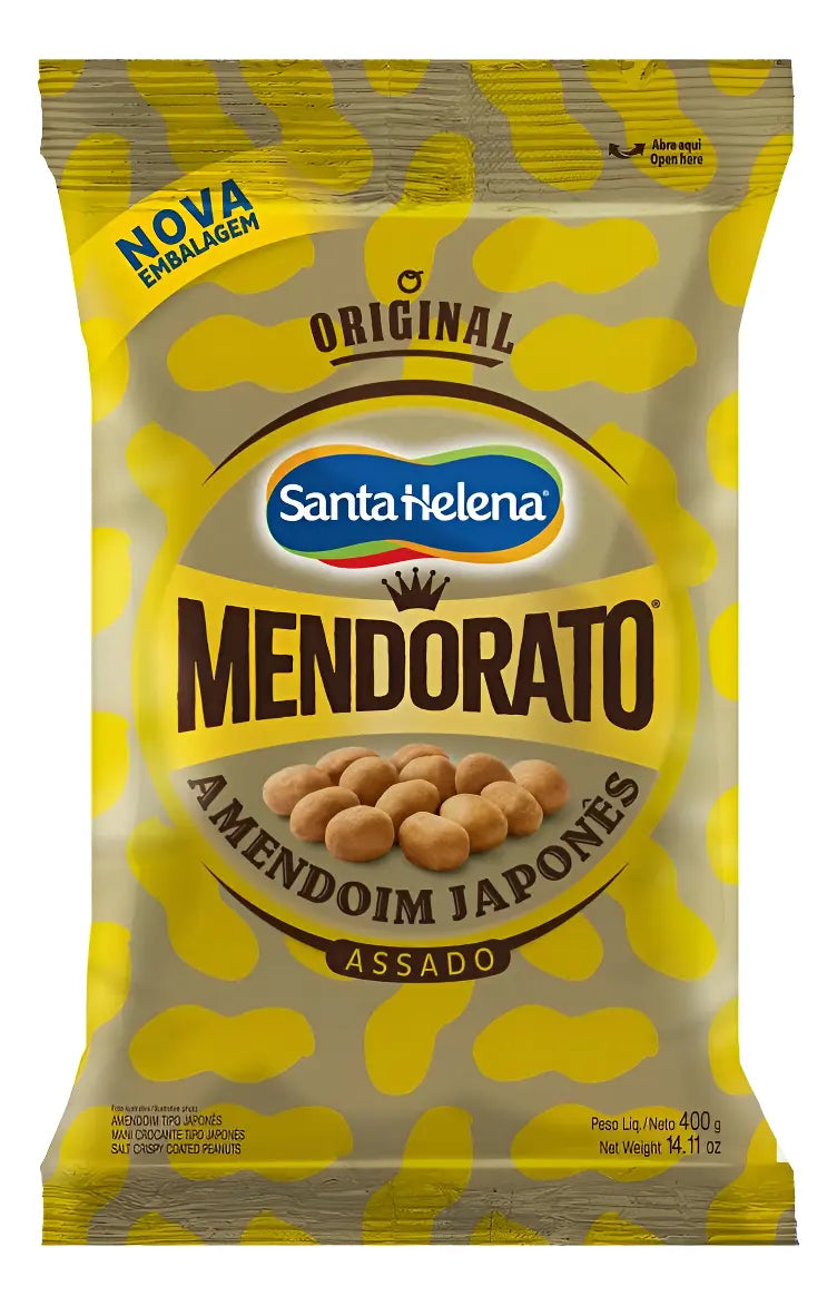 Amendoim Japonês Mendorato Santa Helena 27g - Embalagem com 60 Unidades