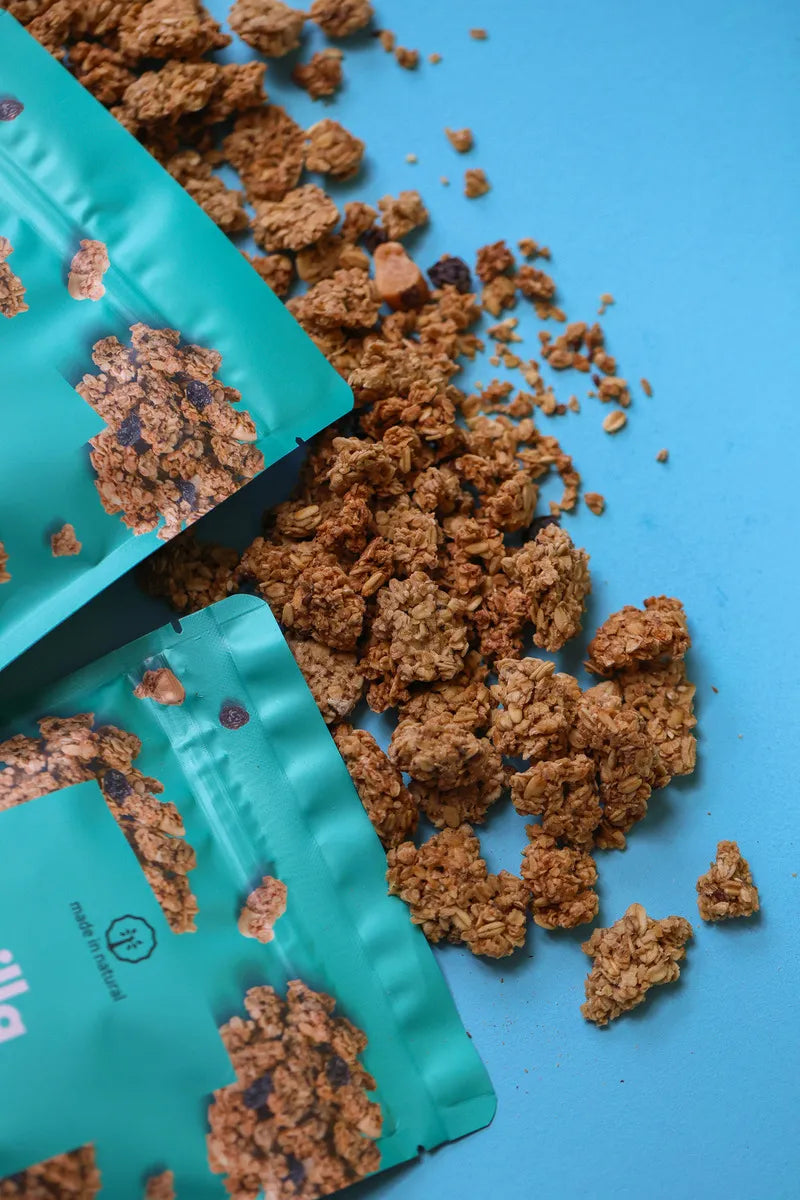 Granola Aglomerados de Baunilha Feitos Naturalmente - Pacote 800g