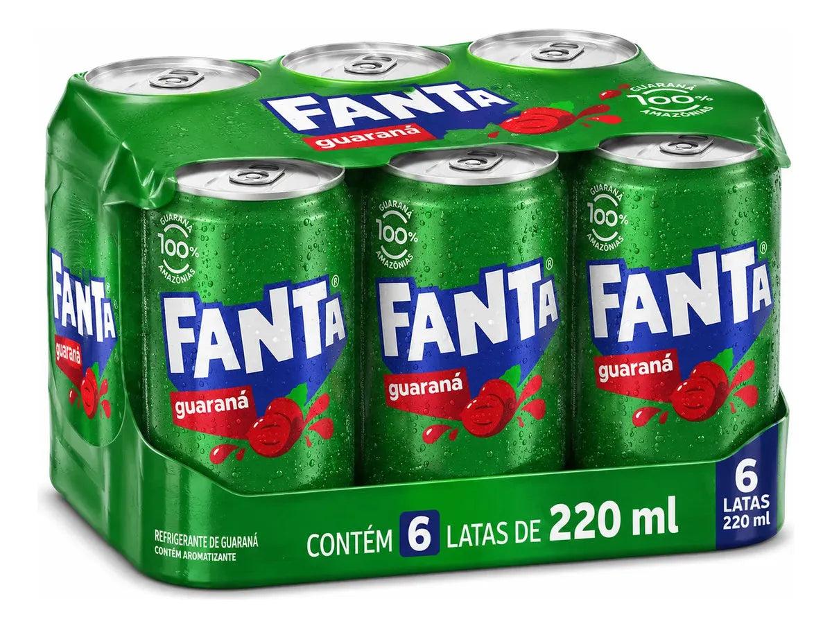 Fanta Guaraná 220 ml - Pack com 6 latas
