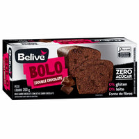 Bolo de Chocolate BeLive 260g - Zero Açúcar, Sem Glúten e Sem Leite