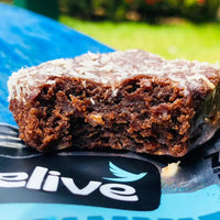 Caixa Brownie Fit Chocolate com Coco BeLive 10 Unidades Sem Açúcar Sem Glúten Sem Leite