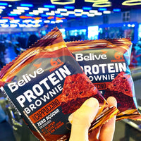 Caixa Brownie Proteico Cappuccino Belive 10 Unidades Sem Açúcar Sem Glúten Sem Leite