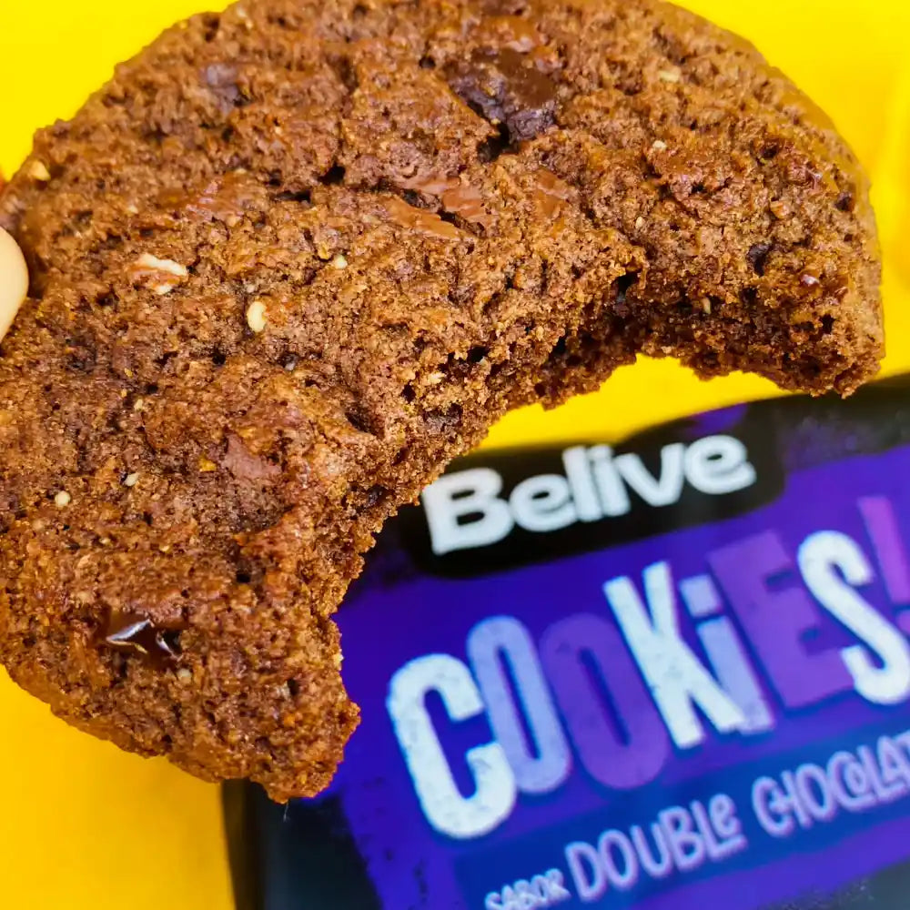 Caixa de Cookies de Chocolate Belive 10 Pacotes Sem Glúten Sem Lactose Sem Leite