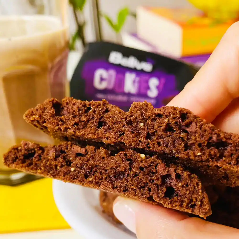 Caixa de Cookies de Chocolate Belive 10 Pacotes Sem Glúten Sem Lactose Sem Leite
