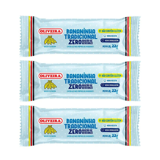 Bananinha Tradicional Zero Adição de Açúcares Oliveira 24 x 22 g