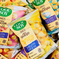 Caixa GoodSoy Snacks Salgadinho de Queijo 20 x 25 g Sem Glúten Sem Leite Sem Lactose