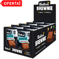 Caixa Brownie Fit Chocolate com Coco BeLive 10 Unidades Sem Açúcar Sem Glúten Sem Leite