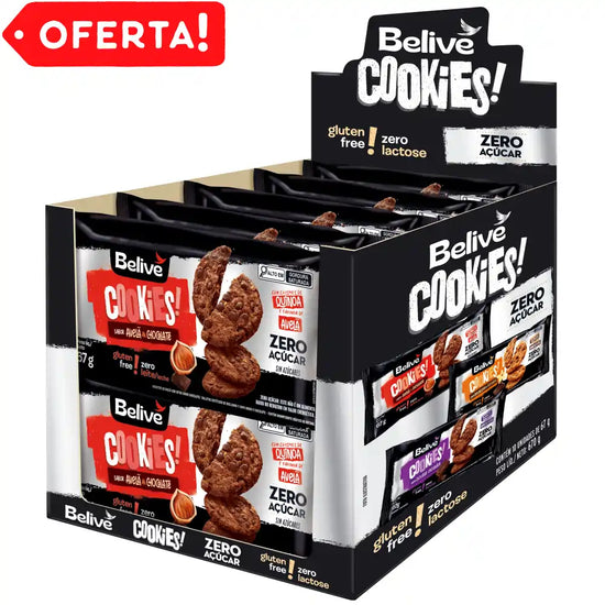 BeLive Chocolate and Hazelnut Zero Sugar Cookies - Box 10x67g