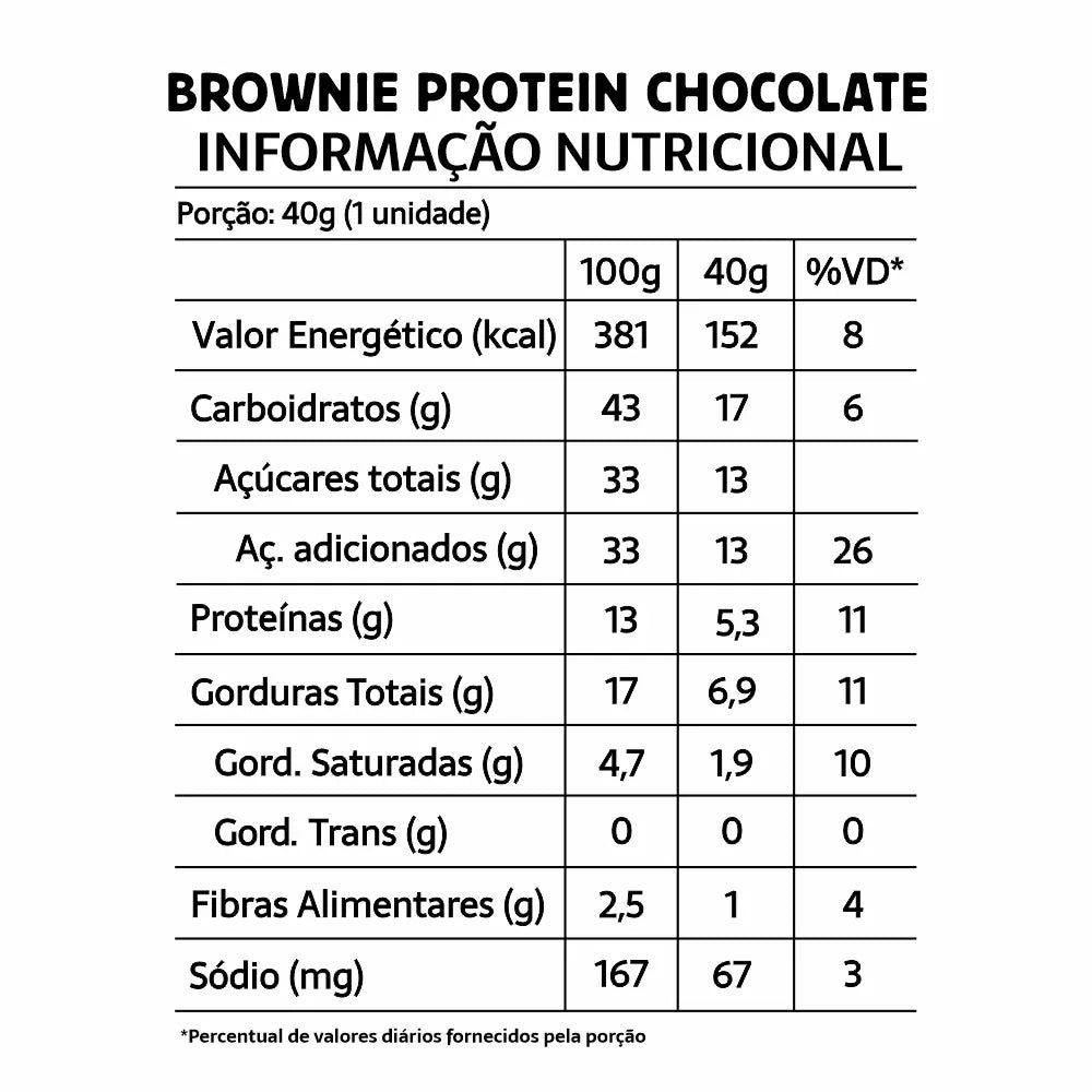 Brownie Proteico Double Chocolate Belive 10x40g Sem Glúten e Sem Lactose